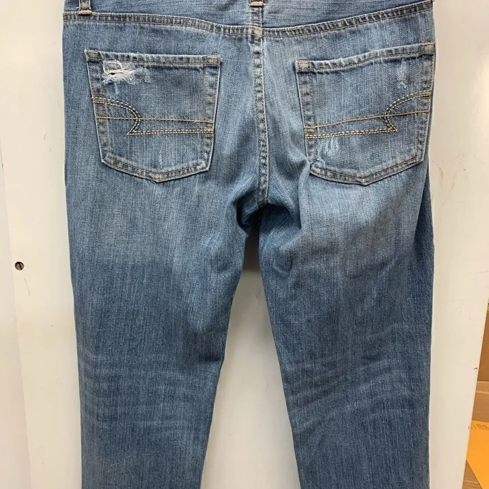 American Eagle jeans destroyed 32/25 rise 9 blue